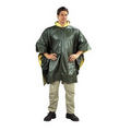 Reversible Olive Drab/Yellow PVC Rain Poncho